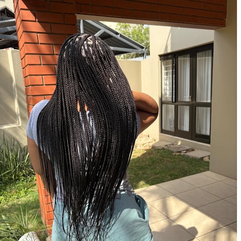 Professional knotless braids showcase